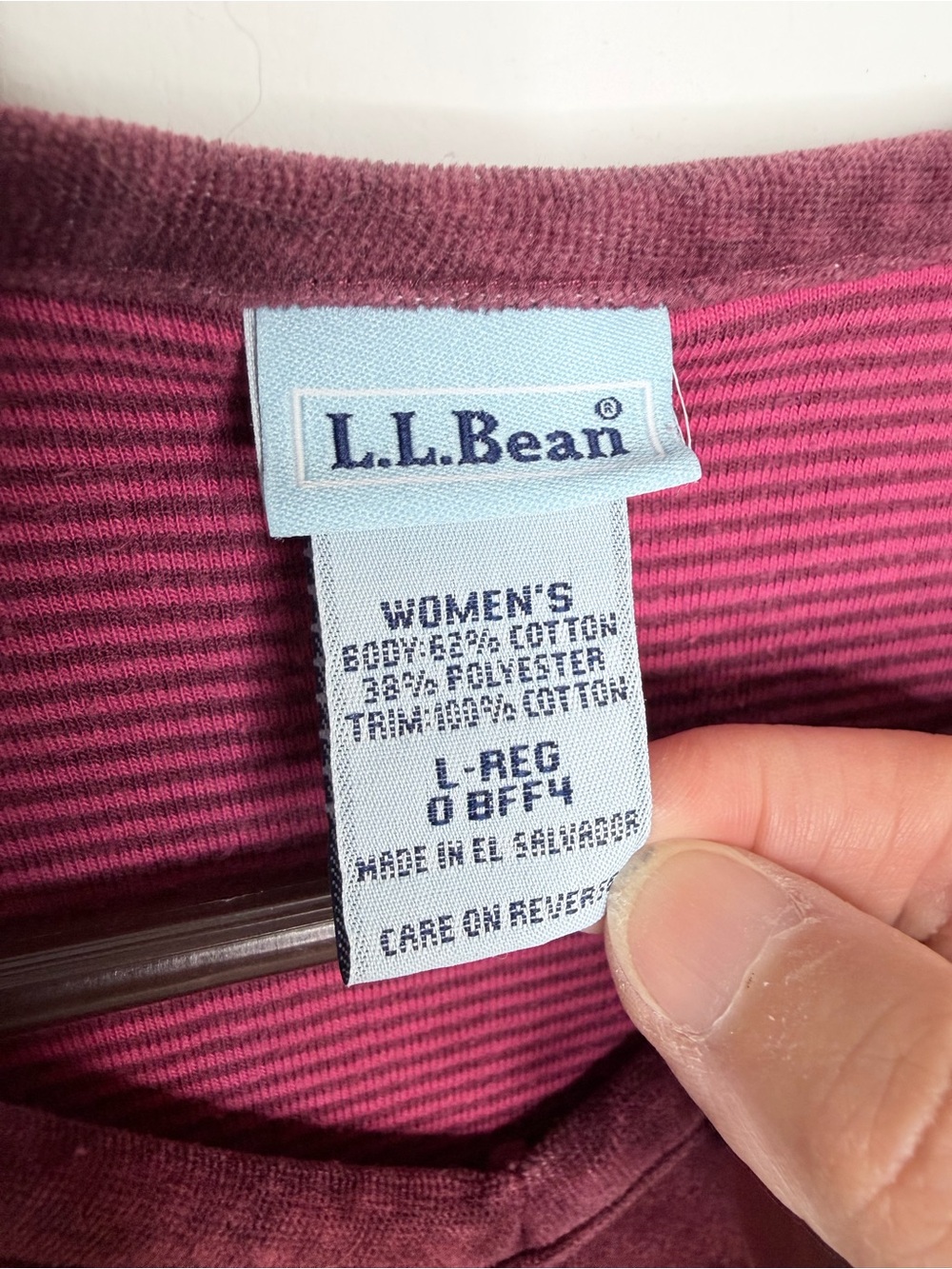 L.L. Bean Soft Velour V-Neck Top Size Large - Picture 2 of 6